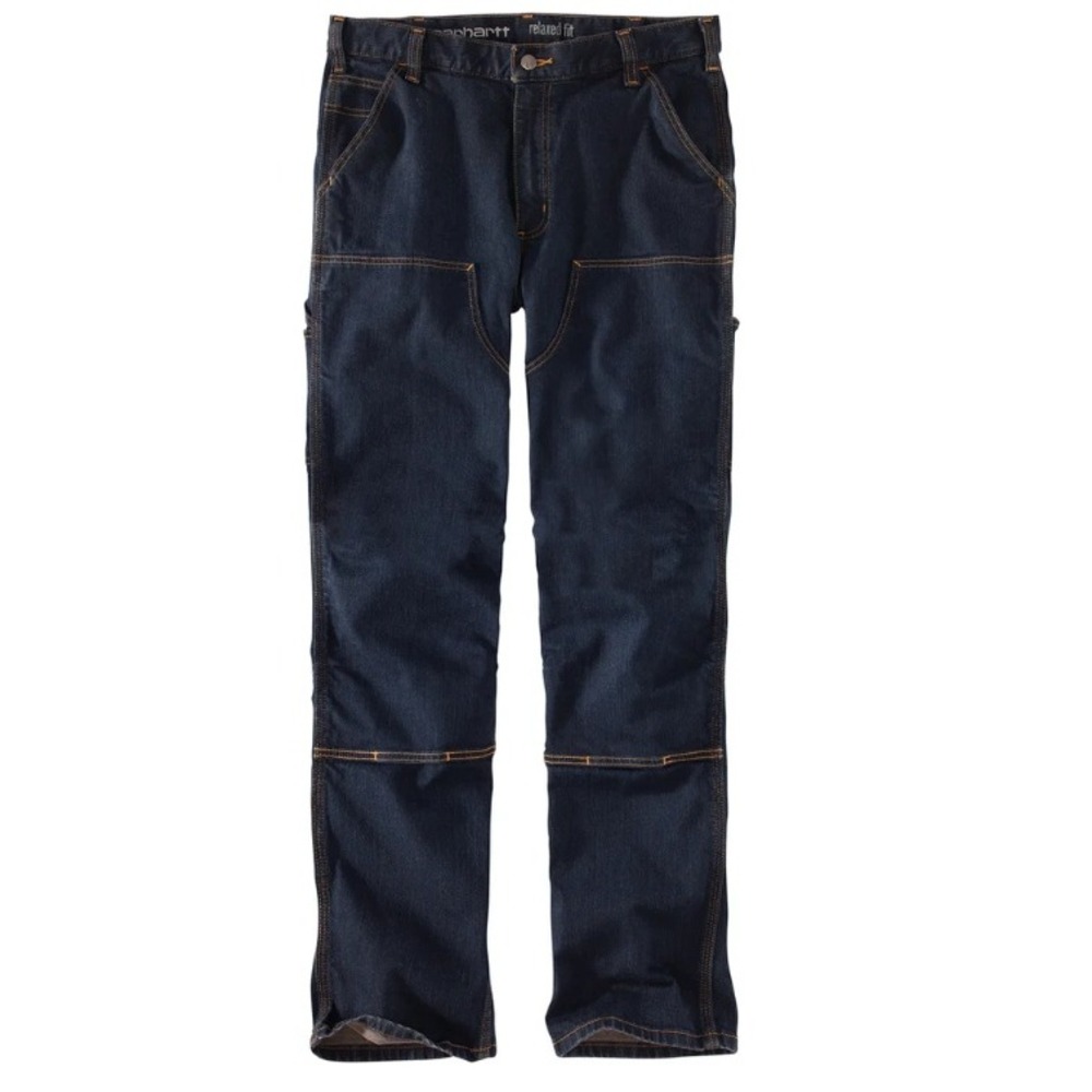 Carhartt Relaxed Fit Double Front Utility Work Jeans Dark Wash 103329-491 34x30 - Picture 7 of 7